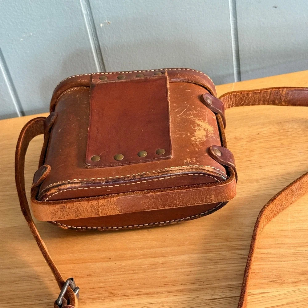 Vintage Colmont Paris 8x French Military Field Binoculars Original Leather Case‎